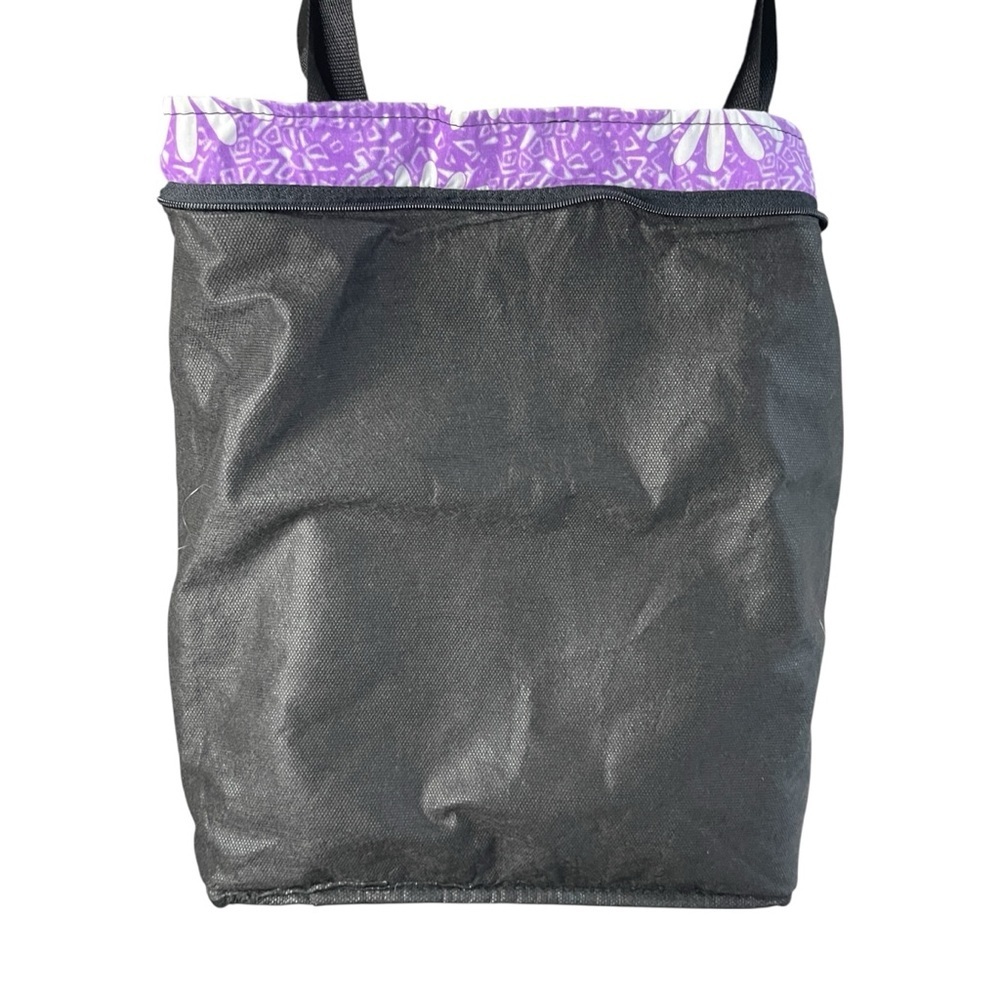 BLUE SKY Cottagecore‎ Boho Lavender Daisy Print Zip Closure Tote Bag - Picture 6 of 10